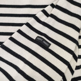 SAINT JAMES バスクシャツ フランス製 T7 ボーダー 長袖Ｔシャツ カットソー ロンＴ オフホワイト ブラック メンズ セントジェームス【中古】6-0711M∞