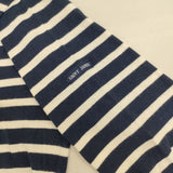 SAINT JAMES フランス製 七分袖 T0 ボーダー Ｔシャツ カットソー ネイビー ホワイト レディース セントジェームス【中古】6-0819M∞