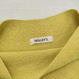 NOLLEY'S ボートネックホールガーメントプルオーバーニット サイズ38 定価12100円 セーター ニット イエロー レディース ノーリーズ【中古】6-0717M♪