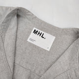 MHL. COLOURED COTTON WEAVE 5950253501 サイズ1 長袖シャツ Ｌグレー レディース エムエイチエル【中古】6-0618G◎