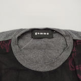 gomme ヘムタックトップス 定価20900円 GK-T48-195 サイズM ワイドシルエット 半袖Ｔシャツ カットソー 25SS ブラック グレー レディース ゴム【中古】6-0519S♪