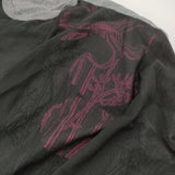 gomme ヘムタックトップス 定価20900円 GK-T48-195 サイズM ワイドシルエット 半袖Ｔシャツ カットソー 25SS ブラック グレー レディース ゴム【中古】6-0519S♪
