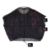 gomme ヘムタックトップス 定価20900円 GK-T48-195 サイズM ワイドシルエット 半袖Ｔシャツ カットソー 25SS ブラック グレー レディース ゴム【中古】6-0519S♪