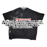 gomme スター切替Ｔシャツ アシンメトリー GJ-T51-173 サイズM ワイドシルエット ドロップショルダー 半袖カットソー ブラック レディース ゴム【中古】6-0519S♪