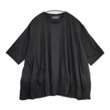 gomme GK-T42-190 定価17600円 サイズM ワイドシルエット ドロップショルダー 半袖Ｔシャツ カットソー 25SS ブラック レディース ゴム【中古】6-0519S♪