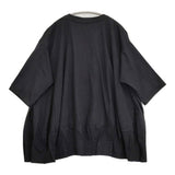 gomme GK-T42-190 定価17600円 サイズM ワイドシルエット ドロップショルダー 半袖Ｔシャツ カットソー 25SS ブラック レディース ゴム【中古】6-0519S♪