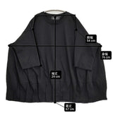 gomme GK-T42-190 定価17600円 サイズM ワイドシルエット ドロップショルダー 半袖Ｔシャツ カットソー 25SS ブラック レディース ゴム【中古】6-0519S♪