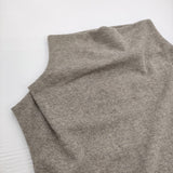 ZARA ノースリーブトップス サイズL アシンメトリー ハイネック カットソー グレー レディース ザラ【中古】6-0717M♪