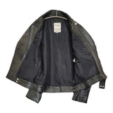 Lewis Leathers サイクロン シープスキン レザー サイズ40 ダブル ライダースジャケット ブラック メンズ ルイスレザー【中古】6-0925T♪