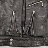 Lewis Leathers サイクロン シープスキン レザー サイズ40 ダブル ライダースジャケット ブラック メンズ ルイスレザー【中古】6-0925T♪