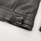 Lewis Leathers サイクロン シープスキン レザー サイズ40 ダブル ライダースジャケット ブラック メンズ ルイスレザー【中古】6-0925T♪