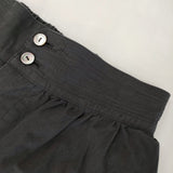 ARTS&SCIENCE コットン ワイド 0251-L3187-0327 サイズ1 イージー パンツ ブラック レディース アーツ&サイエンス【中古】6-0619G♪