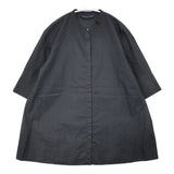 mizuiro-ind ブラウス バンドカラー コットン 日本製 半袖シャツ ブラック レディース ミズイロインド【中古】6-0609S△