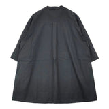mizuiro-ind ブラウス バンドカラー コットン 日本製 半袖シャツ ブラック レディース ミズイロインド【中古】6-0609S△