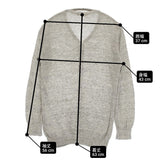 nest Robe 01133-2081 リネンニット Vネック カーディガン 杢グレー レディース ネストローブ【中古】6-0717M♪
