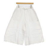 nest Robe リネンイージーワイドパンツ 01161-1006 ガウチョパンツ ホワイト レディース ネストローブ【中古】6-0717M♪