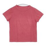 45R/45rpm 新品 ジンバブエコットンの桜染め45星Tシャツ（再び） 半袖Ｔシャツ カットソー ピンク レディース フォーティーファイブアールピーエム【中古】6-0526S♪