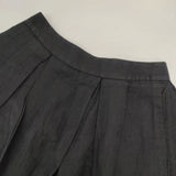 MARGARET HOWELL 578-232208 リネンウールコットン タック スカート ブラック レディース マーガレットハウエル【中古】6-0819M∞