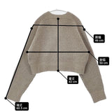 Spick and Span ブークレーヤーンカーディガン 定価17600円 ショート丈 リブ カーディガン ベージュ レディース スピックアンドスパン【中古】6-1005T∞