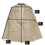 SLOBE IENA リネンコットンダブルブレストジャケット 定価19800円 テーラードジャケット 24SS ベージュ レディース スローブイエナ【中古】6-0612M♪