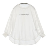 vin プチロゴシアートップス サイズ9号 定価10000円 081320519 長袖Ｔシャツ カットソー ロンＴ オフホワイト レディース ヴァン【中古】6-0717M♪