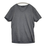 theory RASA2 COTTON SMOOTH VネックTシャツ サイズS 半袖Ｔシャツ カットソー チャコールグレー メンズ セオリー【中古】6-0630S♪