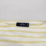 SAINT JAMES 新品 ウエッソン T5 定価13200円 ボーダー 長袖Ｔシャツ カットソー ロンＴ イエロー ホワイト レディース セントジェームス【中古】6-0519M♪