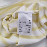 SAINT JAMES 新品 ウエッソン T5 定価13200円 ボーダー 長袖Ｔシャツ カットソー ロンＴ イエロー ホワイト レディース セントジェームス【中古】6-0519M♪