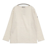 SAINT JAMES 新品 ウエッソン T5 定価13200円 ボーダー 長袖Ｔシャツ カットソー ロンＴ ベージュ ホワイト レディース セントジェームス【中古】6-0519M♪