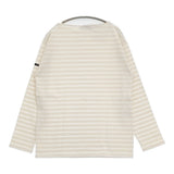 SAINT JAMES 新品 ウエッソン T5 定価13200円 ボーダー 長袖Ｔシャツ カットソー ロンＴ ベージュ ホワイト レディース セントジェームス【中古】6-0519M♪