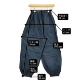 中川政七商店 綿麻もんぺパンツ Lサイズ コットンリネン イージー パンツ ネイビー レディース 中川政七商店【中古】6-0717M♪