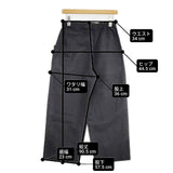 中川政七商店 ストレートパンツ リネンコットン イージー パンツ ブラック レディース 中川政七商店【中古】6-0809M∞