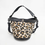 Mackintosh ANNAN BUCKET LEO バケットバッグ レオパード 2WAY ミニバケットショルダーバッグ 定価35200円 ショルダーバッグ クロ チャ レディース マッキントッシュ【中古】6-0518G◎
