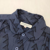 MORIKAGE SHIRT 三角カットジャカードのシャツドレス シャツワンピース コットン サイズSS ワンピース コン レディース モリカゲシャツキョウト【中古】6-0618G◎