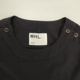 MHL. WOOL COTTON ウールコットン 595-6258509 肩ボタン ワンピース ブラック レディース エムエイチエル【中古】6-1005T∞