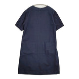 MHL. GARMENT DYE CANVAS DRESS ガーメントダイキャンバスドレス コットンリネン 定価29700円 ワンピース ネイビー レディース エムエイチエル【中古】6-0531S♪