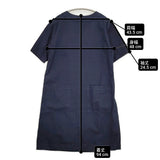 MHL. GARMENT DYE CANVAS DRESS ガーメントダイキャンバスドレス コットンリネン 定価29700円 ワンピース ネイビー レディース エムエイチエル【中古】6-0531S♪