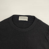 JOHN SMEDLEY メリノウールファイン イギリス製 クルーネック リブ セーター ニット ブラック レディース ジョンスメドレー【中古】6-1005T∞