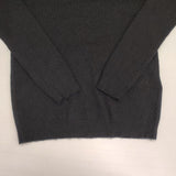 JOHN SMEDLEY メリノウールファイン イギリス製 クルーネック リブ セーター ニット ブラック レディース ジョンスメドレー【中古】6-1005T∞