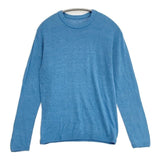 45R/45rpm 超ガーゼのクルーネックTシャツ コットン セーター ニット ブルー レディース フォーティーファイブアールピーエム【中古】6-0809M∞