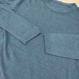 45R/45rpm 超ガーゼのクルーネックTシャツ コットン セーター ニット ブルー レディース フォーティーファイブアールピーエム【中古】6-0809M∞