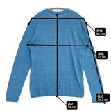 45R/45rpm 超ガーゼのクルーネックTシャツ コットン セーター ニット ブルー レディース フォーティーファイブアールピーエム【中古】6-0809M∞