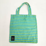 marimekko 50周年記念 タサライタ Tasaraita even stripe ボーダー トートバッグ ブルー グリーン レディース マリメッコ【中古】6-0827G∞