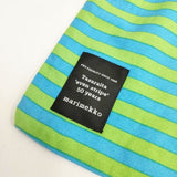 marimekko 50周年記念 タサライタ Tasaraita even stripe ボーダー トートバッグ ブルー グリーン レディース マリメッコ【中古】6-0827G∞