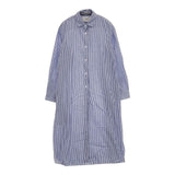 YAECA STUDY 1510619 コットン ロングシャツ サイズS ワンピース ライトブルー BLUE STRIPE レディース ヤエカ【中古】6-0919M∞