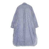 YAECA STUDY 1510619 コットン ロングシャツ サイズS ワンピース ライトブルー BLUE STRIPE レディース ヤエカ【中古】6-0919M∞