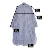 YAECA STUDY 1510619 コットン ロングシャツ サイズS ワンピース ライトブルー BLUE STRIPE レディース ヤエカ【中古】6-0919M∞