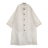 Yarmo Cambric Cotton ビッグコート スタンドカラーコート YAR-23SS CO15 コート オフホワイト レディース ヤーモ【中古】6-0612M♪