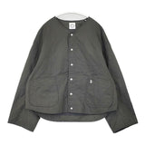 ORCIVAL Thermore ノーカラージャケット定価28600円 OR-A0572 MTY 中綿 キルティングジャケット チャコールグレー レディース オーシバル/オーチバル【中古】6-0913T∞