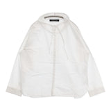 mizuiro-ind ギャザースタンドカラーシャツ 定価13970円 ブラウス シャツ シロ レディース ミズイロインド【中古】6-0618G◎